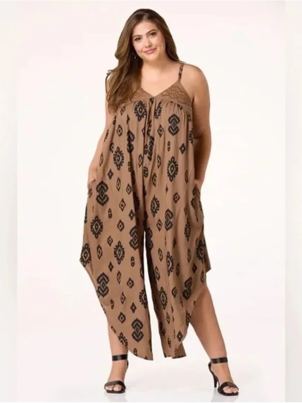 Cato | PLUS SIZE EMBELLISHED GENIE JUMPSUIT OTTER